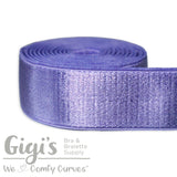 Lilac, Elastic, 3/4" Strap Elastic, Satin Bra Strap Elastic, per 1 Yard - Gigis Bra Supply