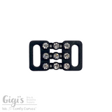 Connectors, Crystal Connectors, Crystal 9-Patch Bra Bridge Connector Small in Black