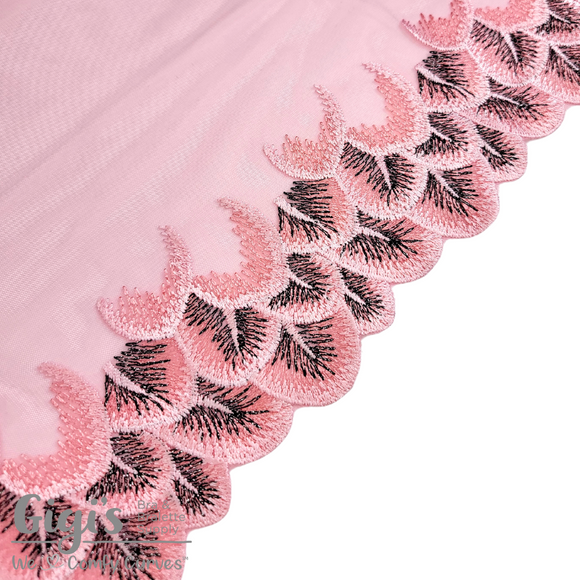 Tulle, Pink and Black Feathers, 9