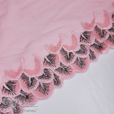 Tulle, Pink and Black Feathers, 9"