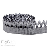 Platinum, Elastic, Stretch Trim, 3/8" Crochet Elastic Trim - Gigis Bra Supply