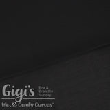 Black, Fabric, Bra Fabric, Power Net Power Mesh Stretch Bra Band Fabric, Bra Makers Supply, per 1/2 Yard - Gigis Bra Supply