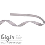 Platinum, Ribbon, 3/8", Double Faced Satin Ribbon - Gigi's Bra Supply