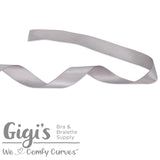 Platinum, Ribbon, 5/8", Double Faced Satin Ribbon - Gigi's Bra Supply