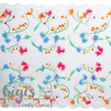 Wildflower Meadow, 11.5", White, Lace, Rigid Lace, per 1 yard - Gigi's Bra Supply