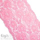 Lace, Stretch Lace, 6" Rose Floral Stretch Lace, 6 inch