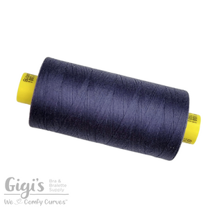 Bra Sewing Thread, Smokey Blue, Gütermann Mara 120 All Purpose Polyester Thread - Tex 25 – 1,000 Meters, 1,093 Yds.