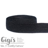 Black, Stabilizer Tape, Nylon Tricot Stabilizer Seam Tape, 1 Yard - Gigis Bra Supply