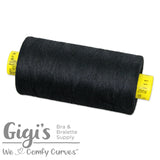 Black, Bra Sewing Thread, Gütermann Mara 120 All Purpose Polyester Thread - Tex 25 – 1,000 Meters, 1,093 Yds. - Gigis Bra Supply