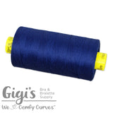 Navy, Bra Sewing Thread, Gütermann Mara 120 All Purpose Polyester Thread - Tex 25 – 1,000 Meters, 1,093 Yds. - Gigis Bra Supply