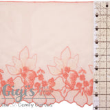 Tulle, 8“ Beige and Coral Paradise Tulle - Gigi's Bra Supply