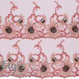 Tulle, Rose Gold Floral Tulle , 5"
