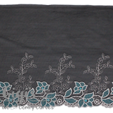 Tulle, Sparkling Teal Blooms Tulle, 8.5"