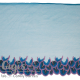 Tulle, Turquoise and Magenta Feathers Tulle, 12"