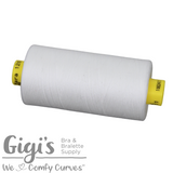 Bra Sewing Thread, Gütermann Mara 120 All Purpose Polyester Thread - Tex 25 – 1,000 Meters, 1,093 Yds.