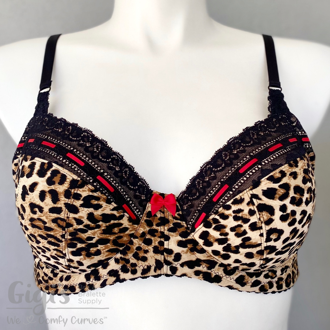 3 Pack Red Black and White Leopard Lace Brazilian Briefs