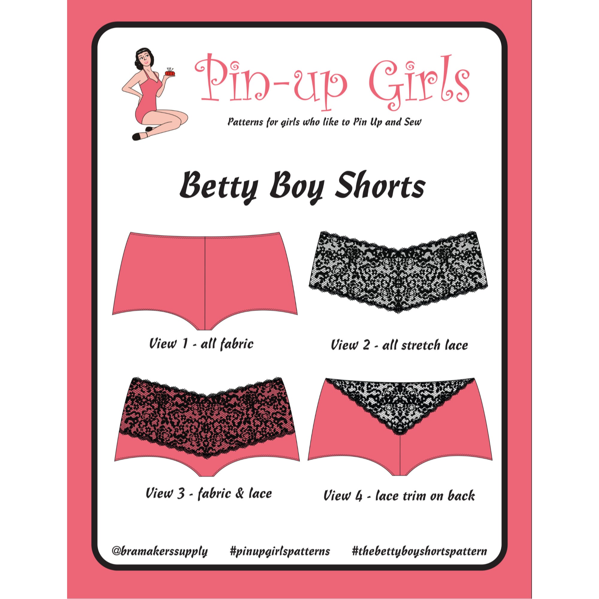 Panty Pattern, Betty Boy Shorts Panty Pattern, Bra-Makers Supply | Gigis Bra Supply panty-pattern-betty-boy-shorts-panty-pattern-bra-makers-supply-gigis-bra-supply