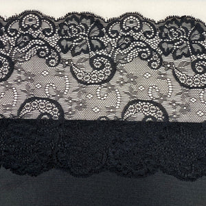 Bra Kit, Black and Lace Trio Bra Making Kit (Fabrics, Lace, Sheer Cup Lining, Findings)