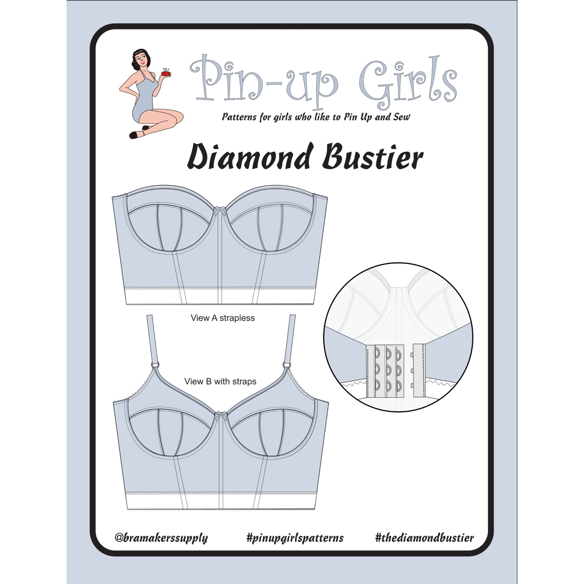 Bra Pattern, Diamond Foam-Lined Bustier, Bra-Makers Supply