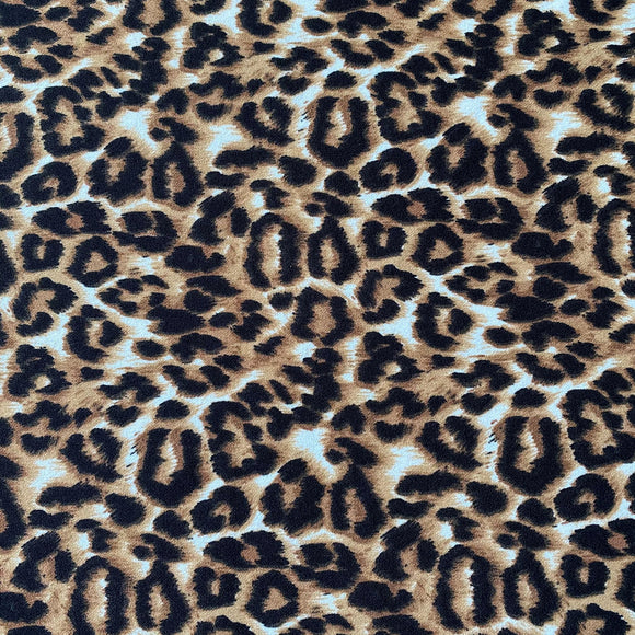 Fabric, Scuba Print Fabric, Large Leopard Print Scuba Fabric per 1/2 Yard