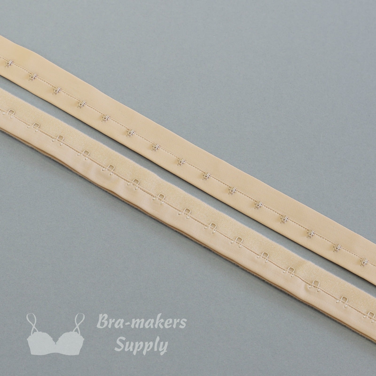 Light Tan Bra Making Replacement Hook and Eye Tape Closures 1 Row