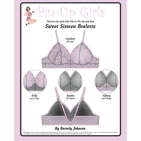 Bra Pattern, Sweet Sixteen Bralette Pattern Collection, Bra-Makers Supply - Gigi's Bra Supply