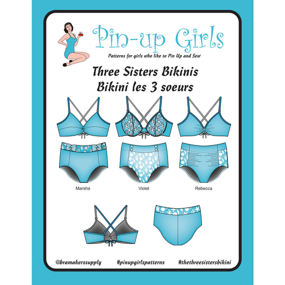 Bra Pattern, Bikini Swimsuit Pattern Three Sisters Pattern, Bra-Makers Supply