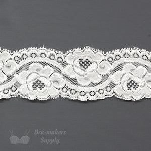 Lace, Stretch Lace, 2" Floral Galloon Stretch Lace, 2 inch