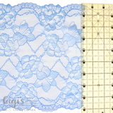 Lace, Stretch Lace, 9" Bluebird Shimmer Floral Stretch Lace, 9 inch - Gigis Bra Supply