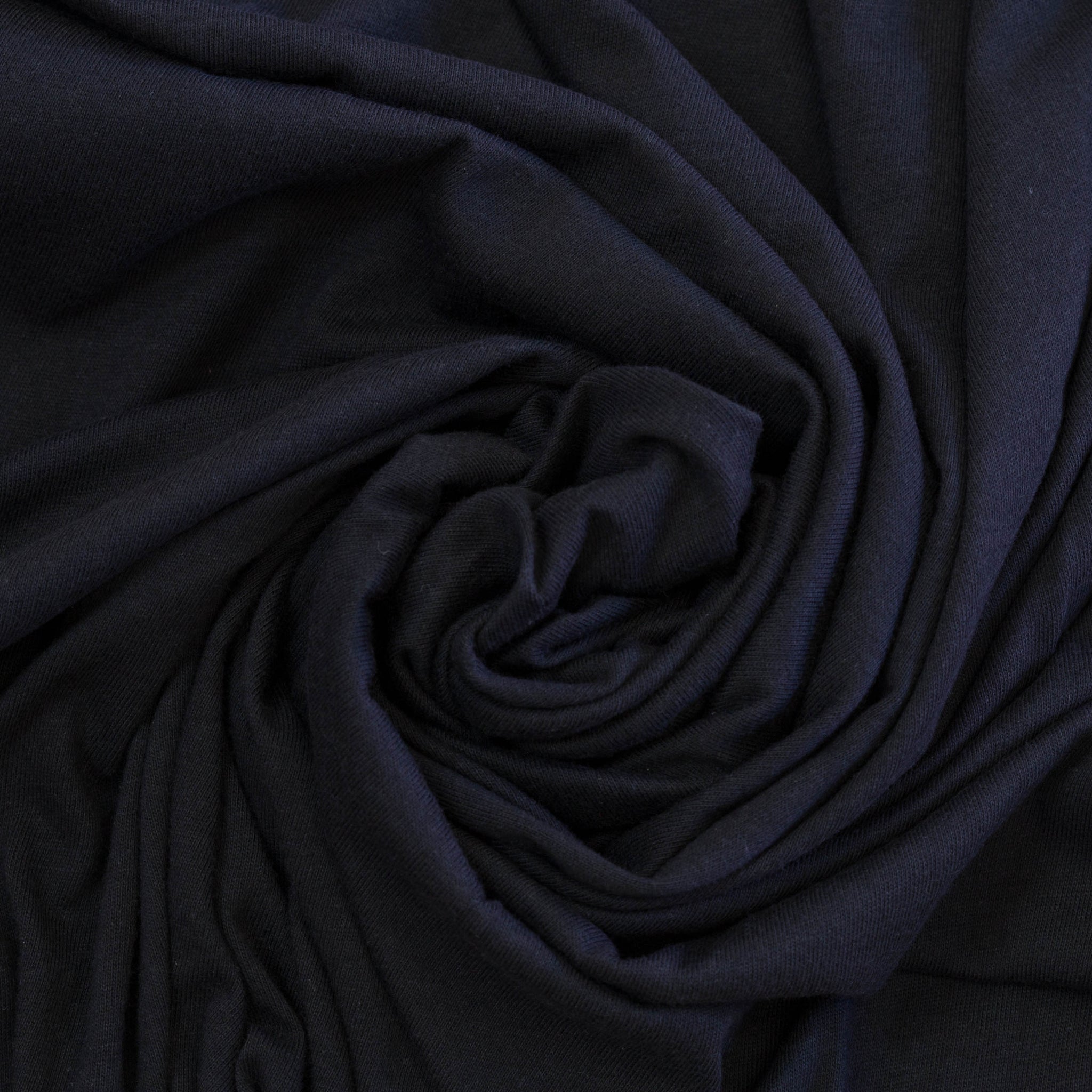 thumbnail image 2 of 10 Yards Organic Cotton Jersey Knit Fabric – 72" Wide, Deep Black, 8.2 Oz 2 of 2