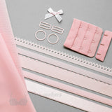 Bra Kit, Pink Full Kit (Fabric and Findings) - Gigi's Bra Supply