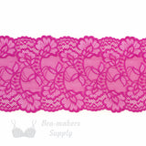 Bra Kit, Fuchsia and White Full Bra Kit (Fabric, Findings, Lace and Sheer Cup Lining)